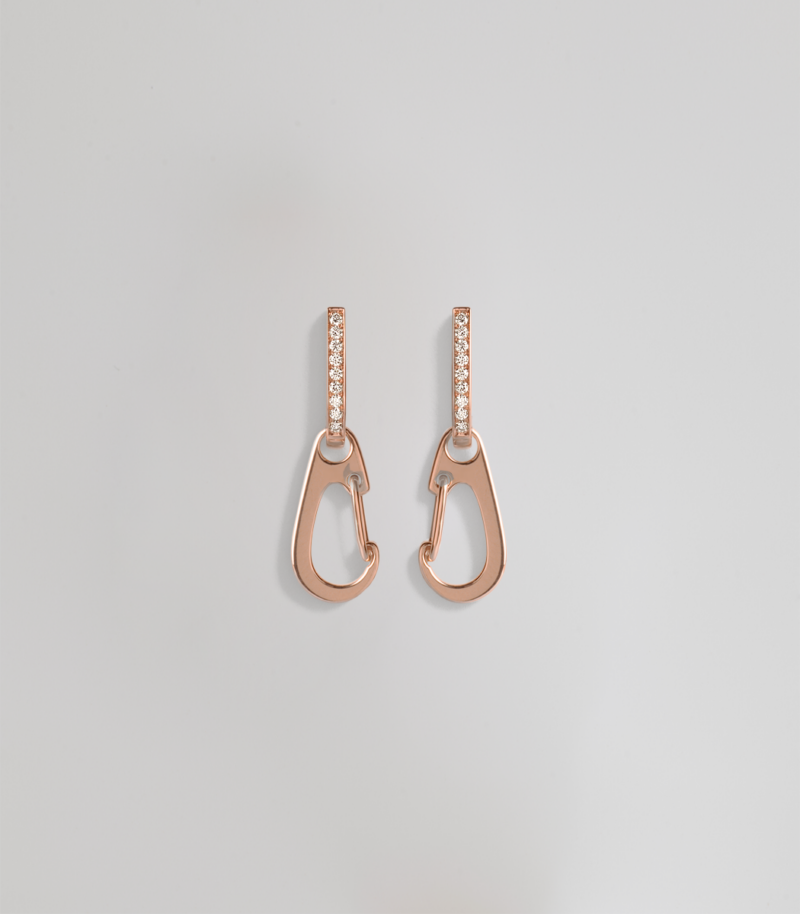 Carabiner earrings - Rosé Gold
