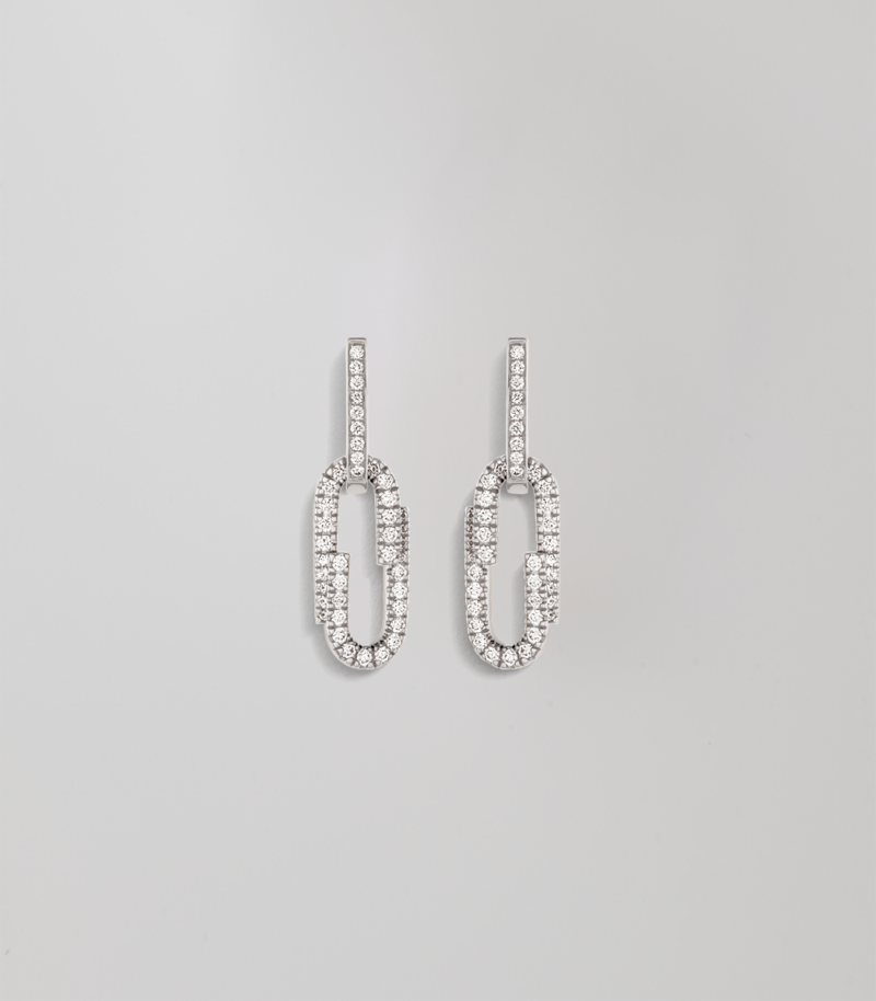 Duo diamond hoop earrings