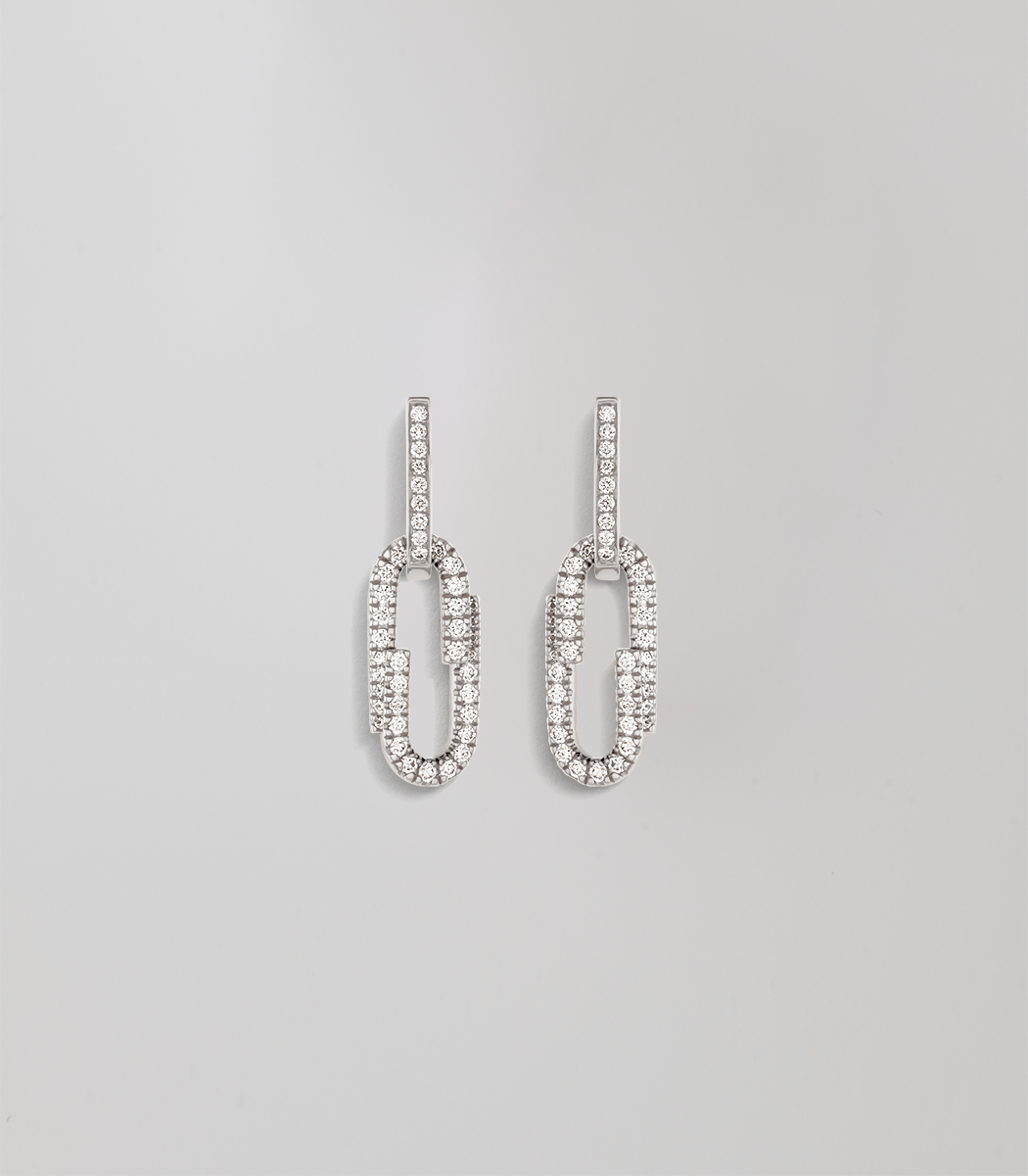 Duo diamond hoop earrings