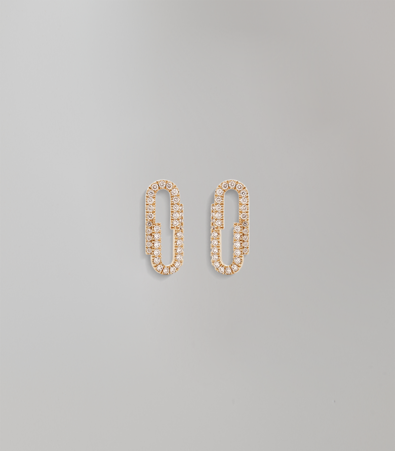 Duo diamond earrings - Yellow Gold