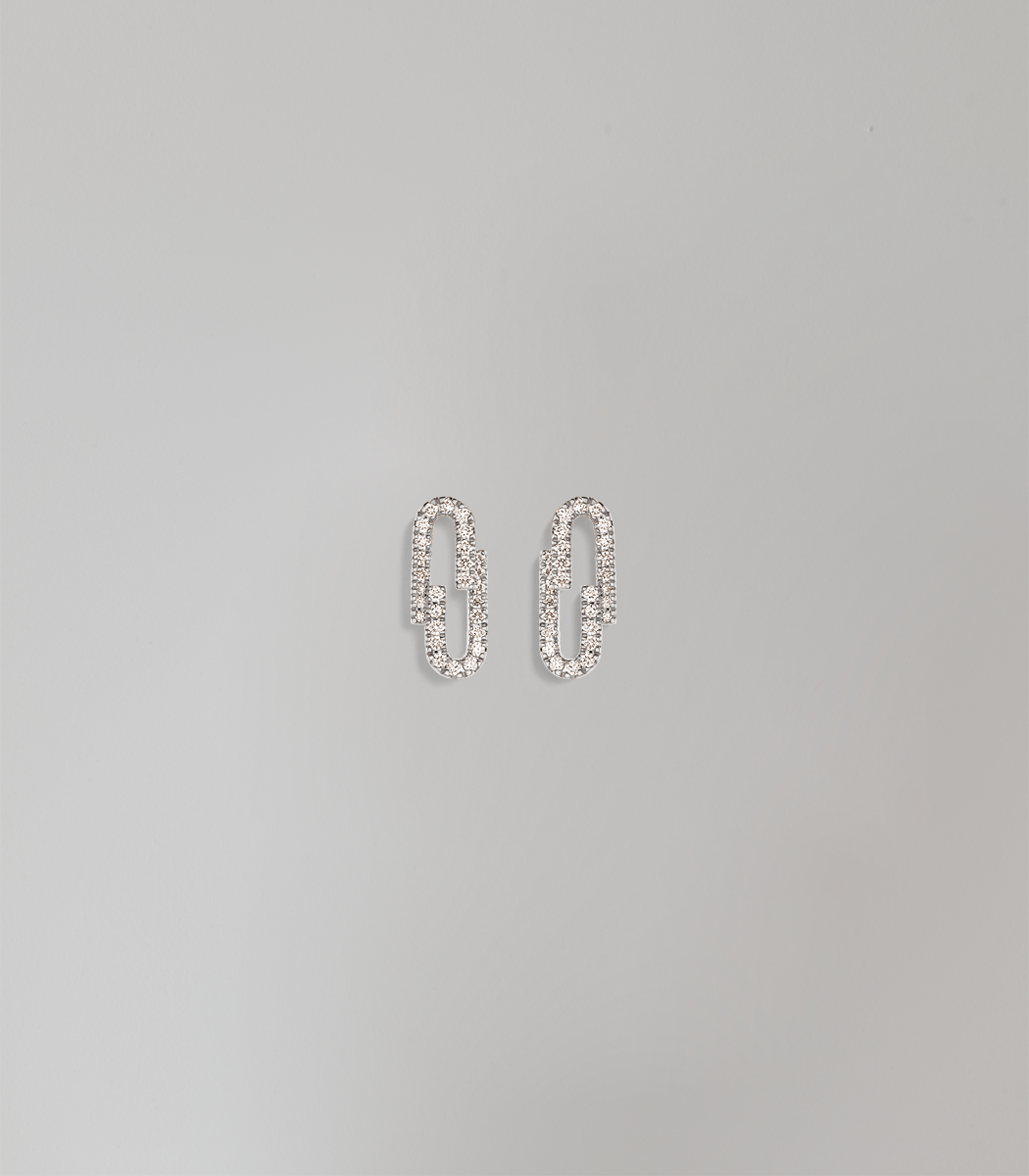 Mini Duo diamond earrings