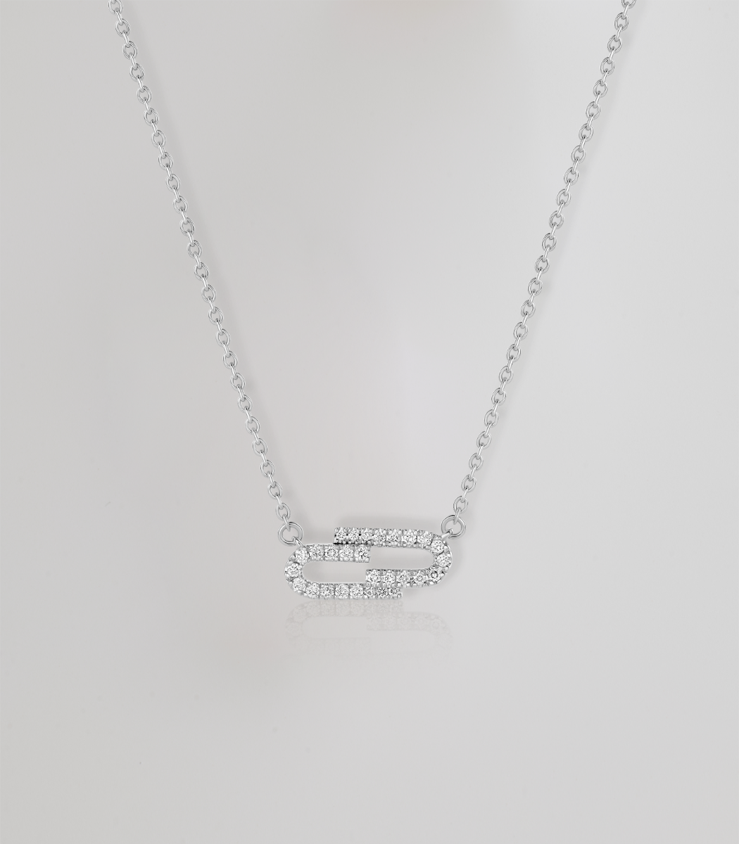 Mini Duo diamond necklace