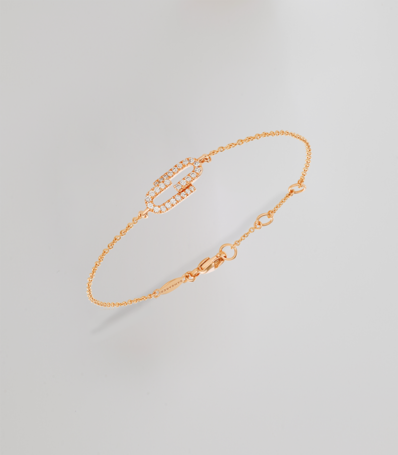 Mini Duo diamond bracelet - Yellow Gold