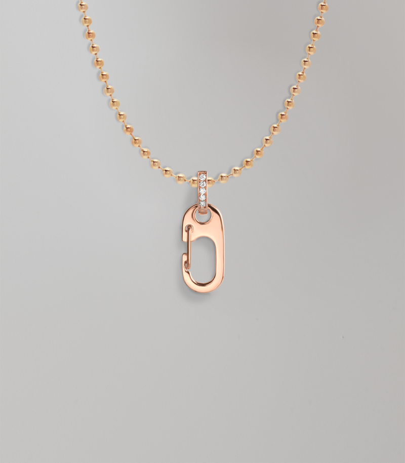 Necklace with carabiner pendant