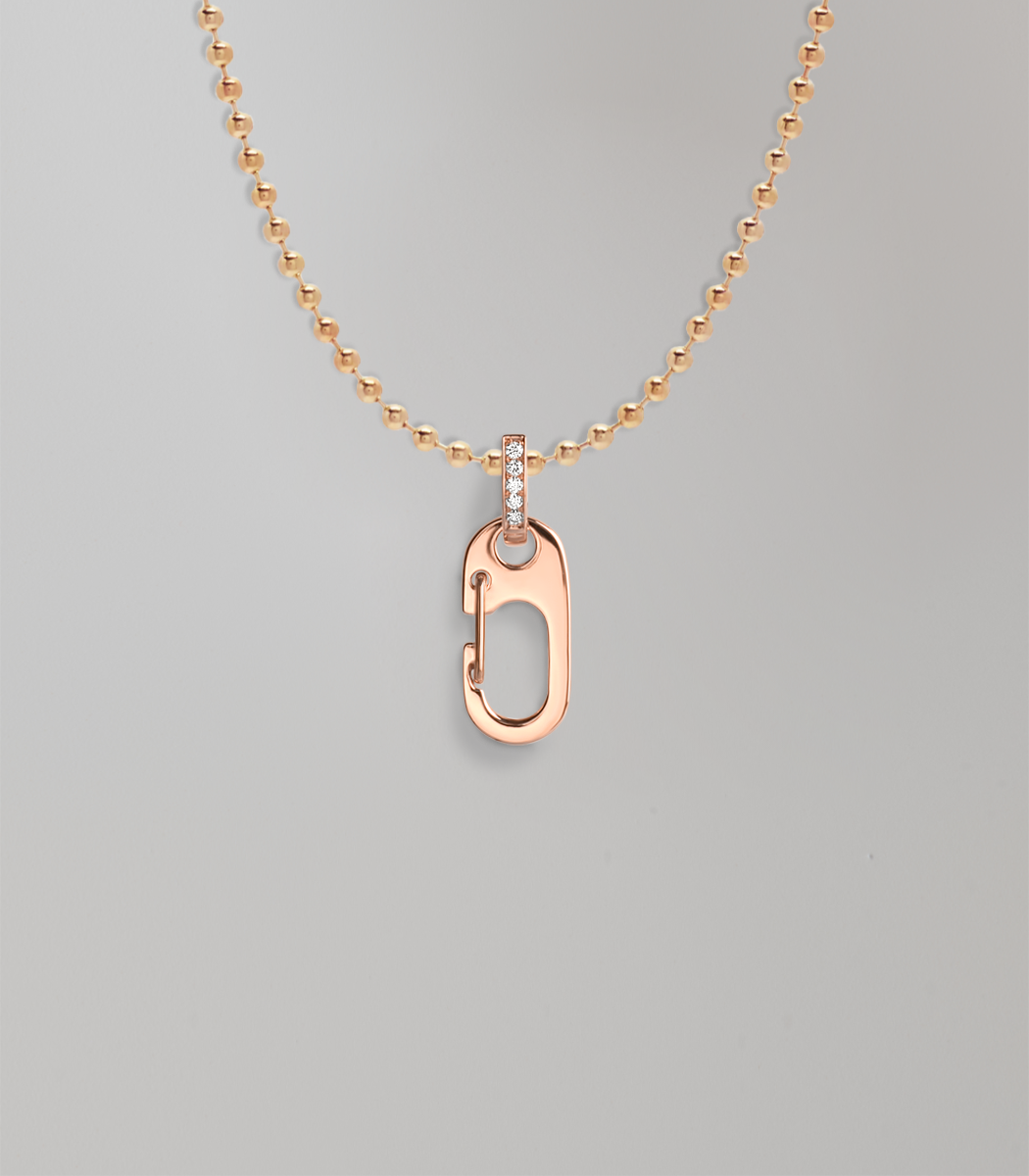 Necklace with carabiner pendant