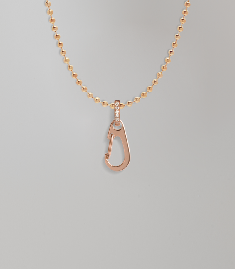 Necklace with carabiner pendant