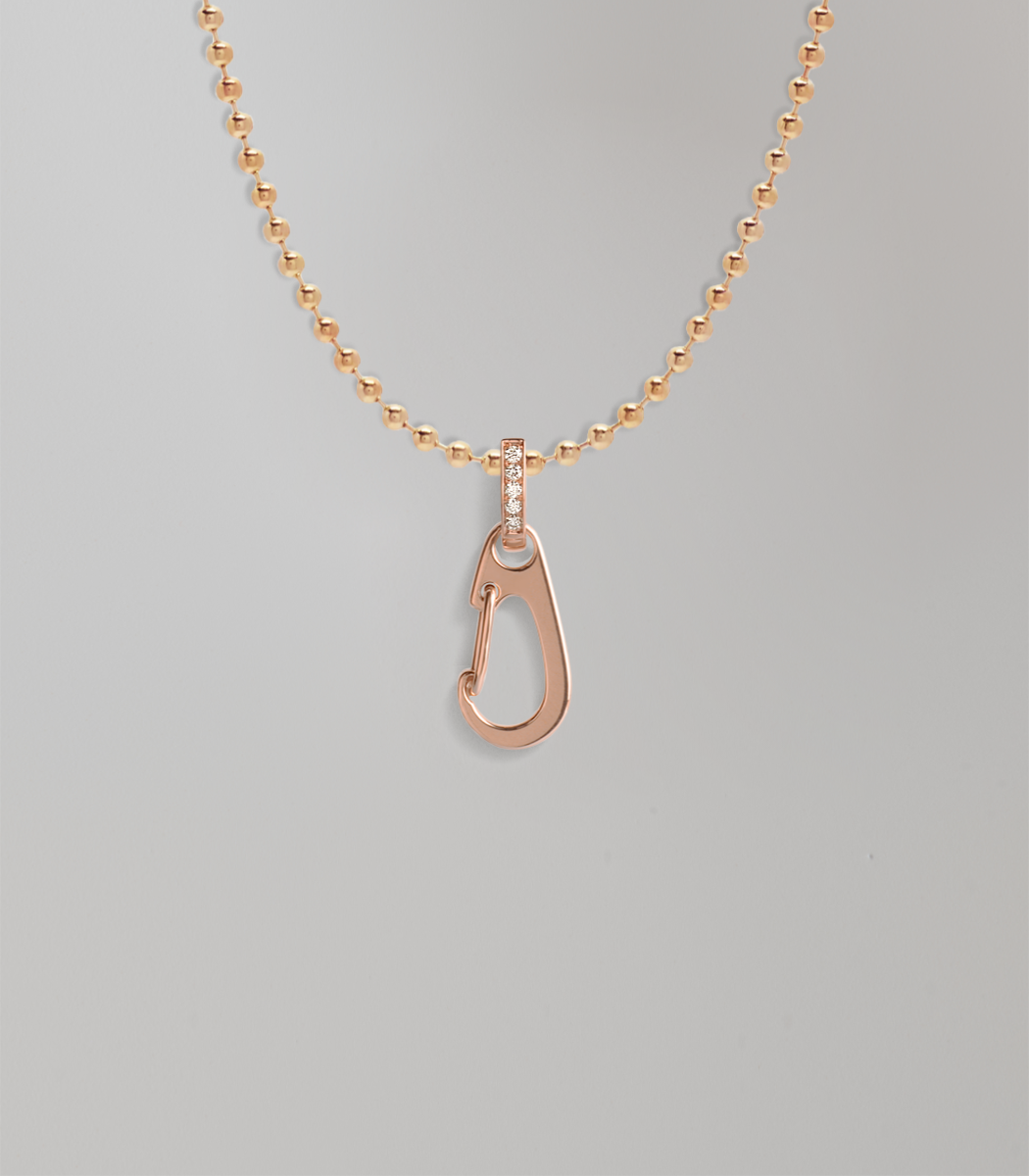 Necklace with carabiner pendant