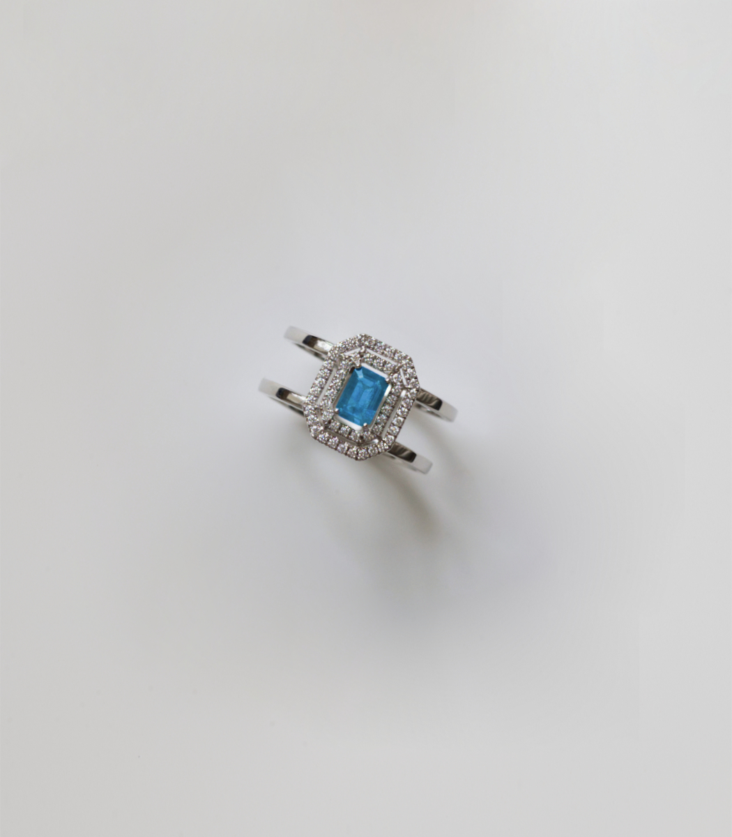 Eugenia aquamarine ring