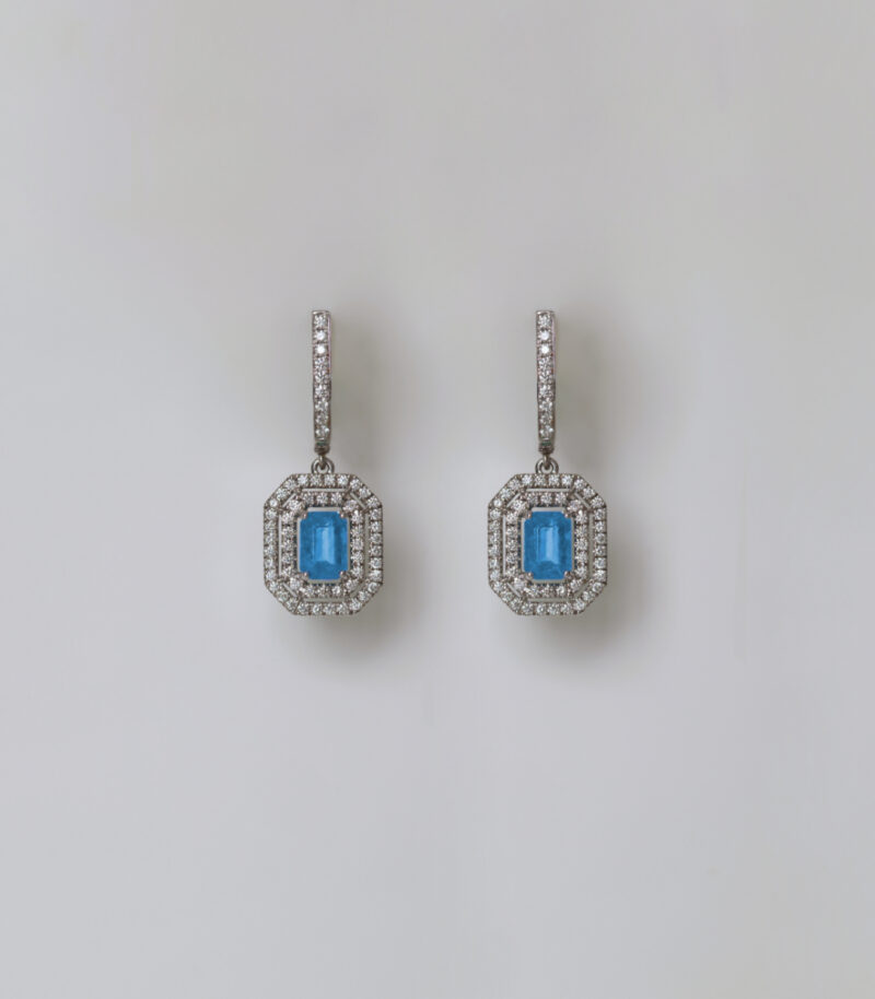 Eugenia aquamarine earrings - White Gold