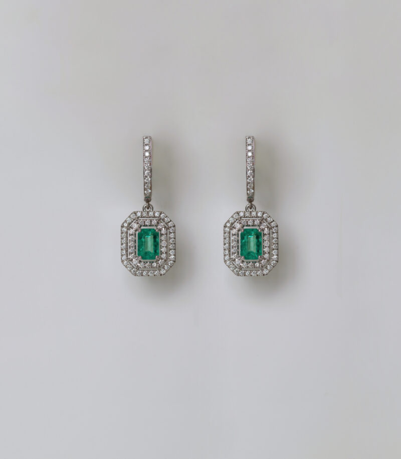 Eugenia emerald earrings - White Gold